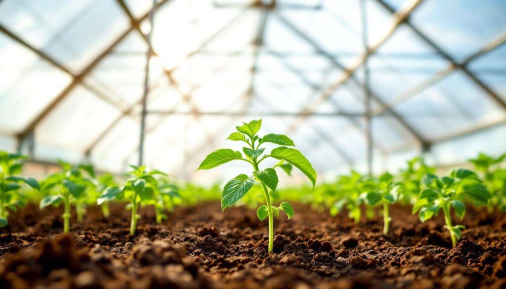 Semis sous serre en mars : tomate, aubergine et poivron germent en huit jours sous abri chauffé