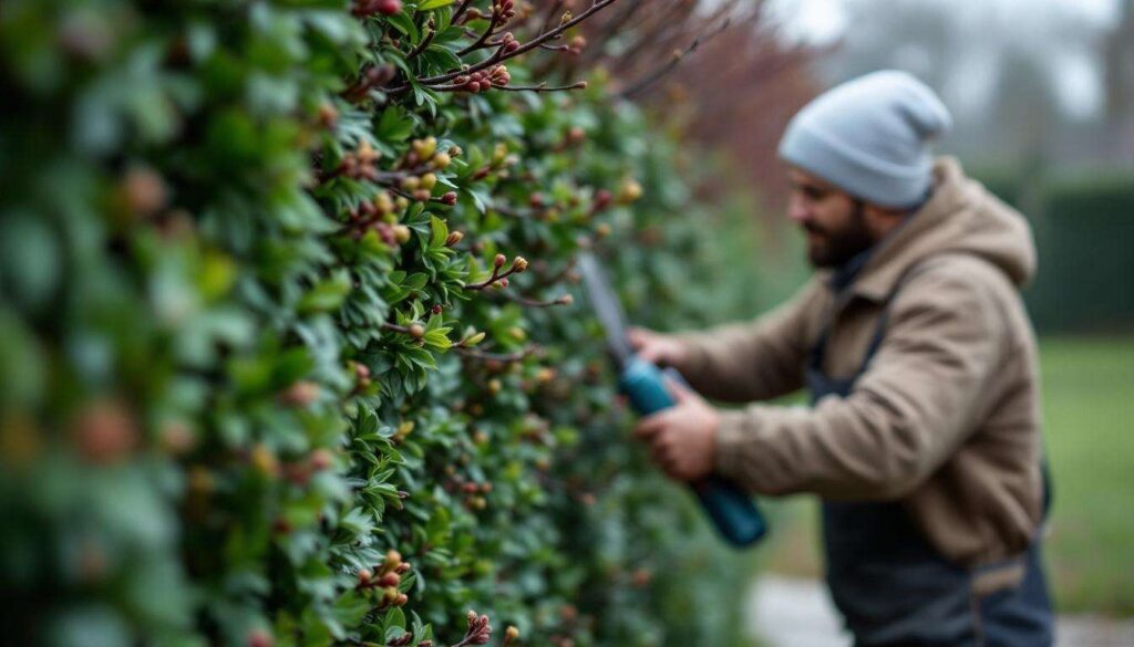 Haie : la taille de fin d'hiver avant mars respecte la nidification et assure une pousse dense