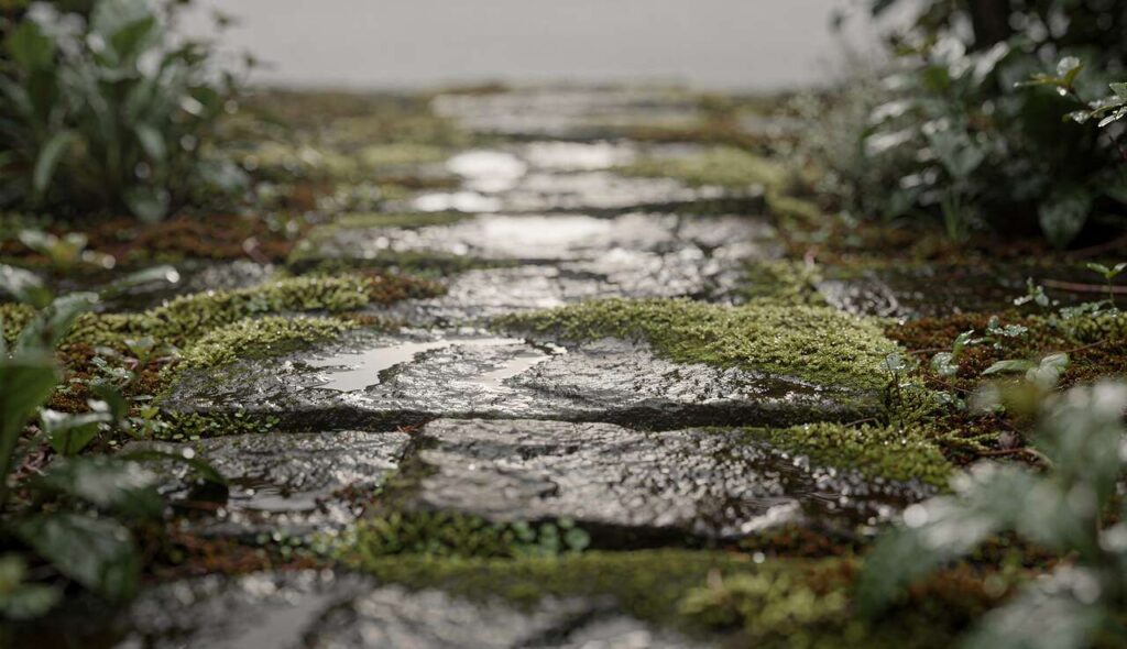 Terrasse verte et glissante : ce mélange recommandé par les experts pour éliminer mousse et algues durablement